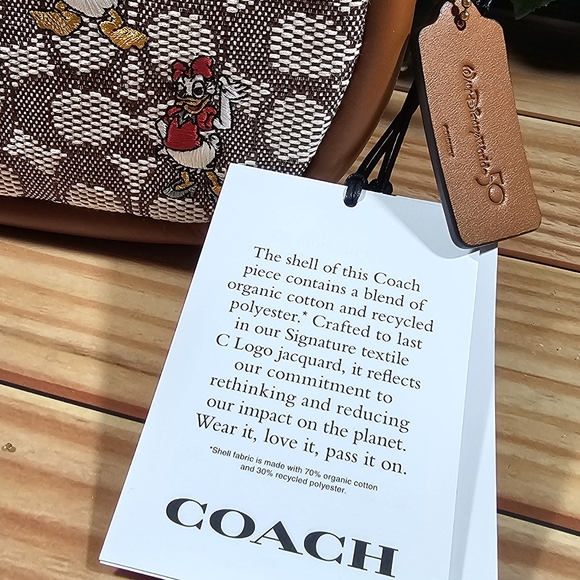 Coach Bag In Signature Textile Jacquard With Mickey Mouse & Friends Disney X NWT - Picture 11 of 14